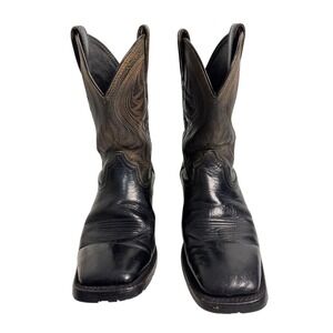 Ariat Mens Square Toe Western Cowboy Boots Black Leather Size 8D